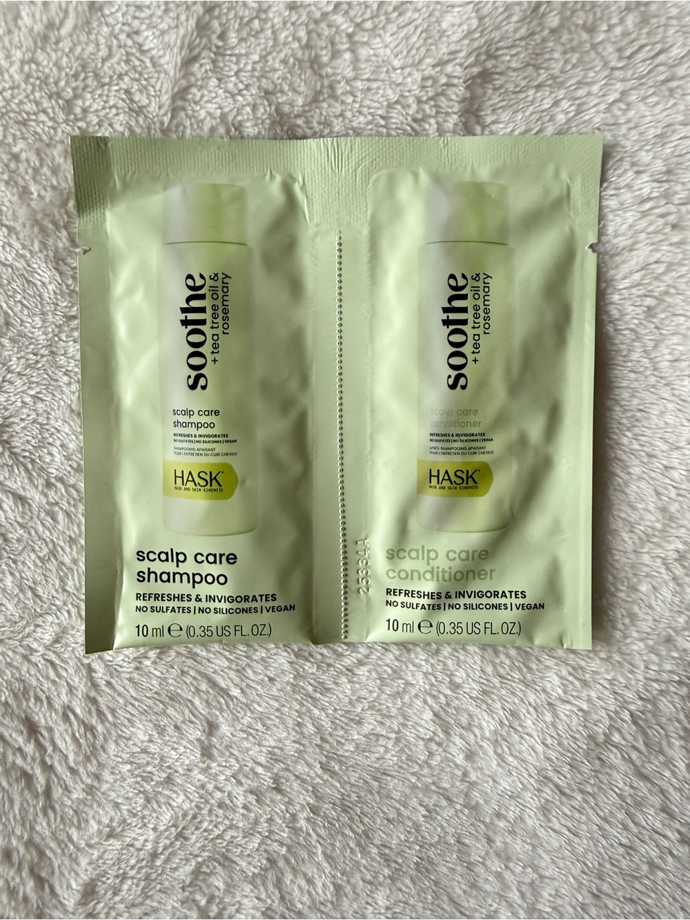 HASK Soothe Scalp Care Shampoo & Conditioner SAMPLE tea tree oil + rosemary